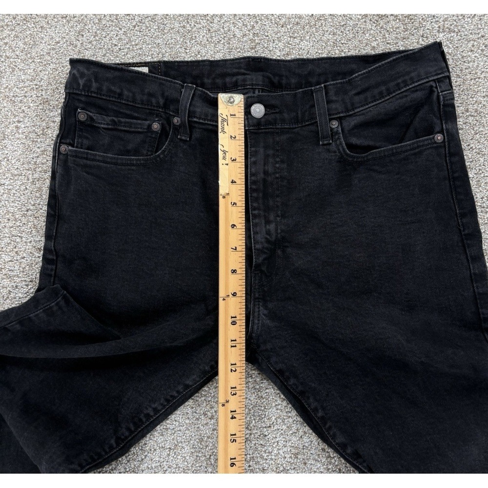 Levi's 502 Premium Taper Fit Jeans Mens 36x30 Black Knight Stretch (29" Inseam) - Picture 12 of 12